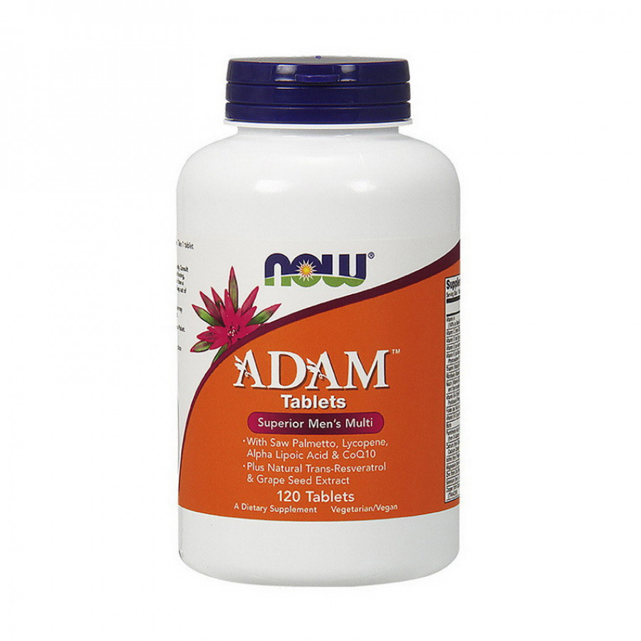 Витамины для мужчин Адам Adam, Now Foods, 120 таблеток