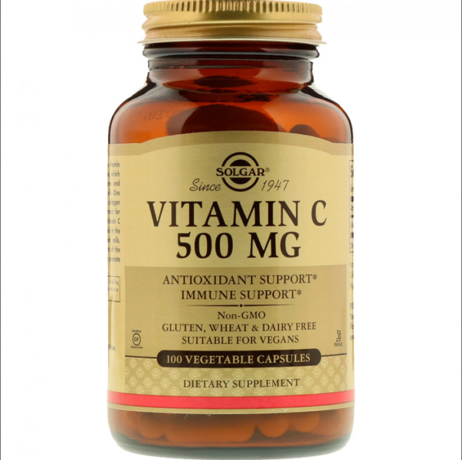 Витамин C "Vitamin C" Solgar, 500 мг, 100 капсул