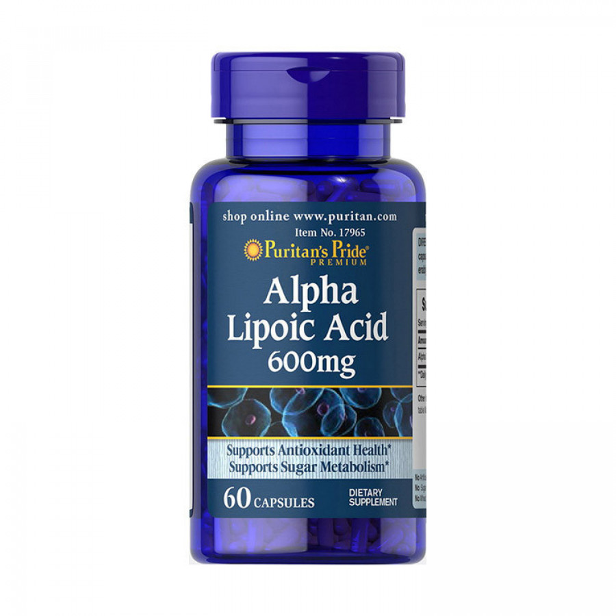 Альфа-липоевая кислота "Alpha Lipoic Acid" Puritan's Pride, 600 мг, 60 капсул