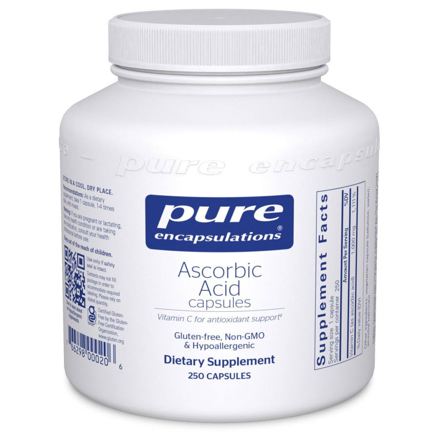 Аскорбиновая кислота Pure Encapsulations (Ascorbic Acid) 250 капсул