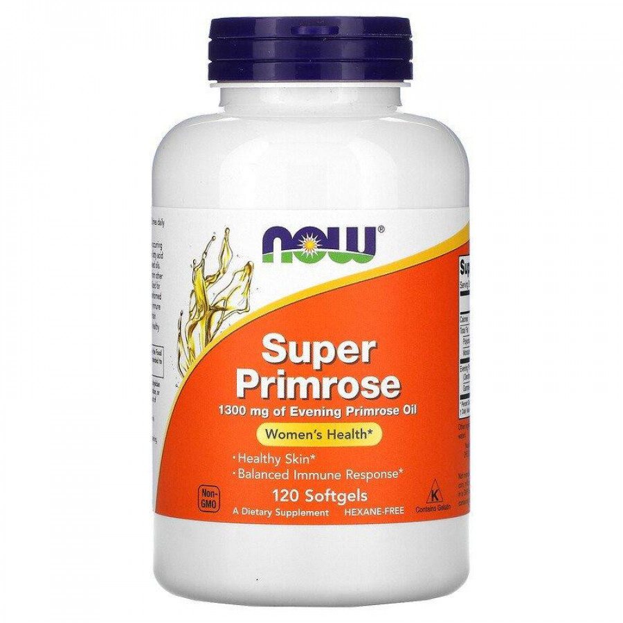Масло вечерней примулы "Super Primrose" 1300 мг, Now Foods, 120 капсул