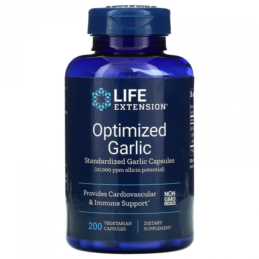 Чеснок Life Extension (Optimized Garlic) 600 мг 200 капсул