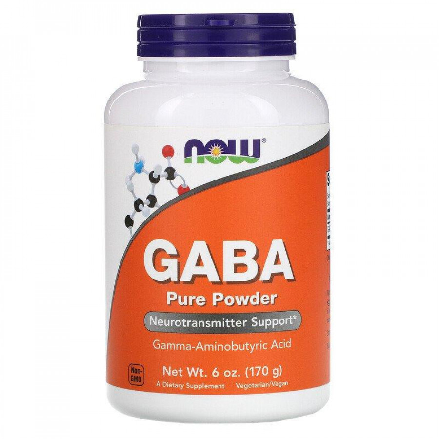 Чистый порошок гамма-аминомасляной кислоты "GABA" Now Foods, 170 г