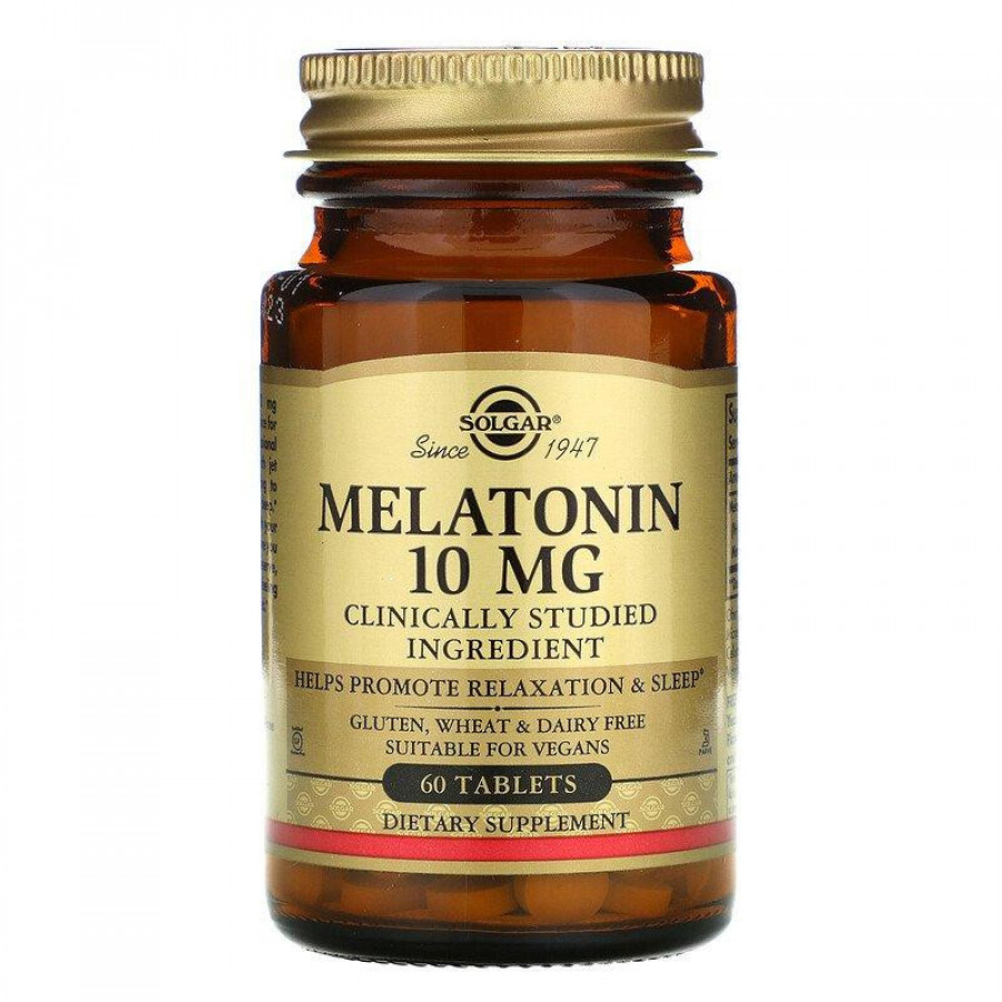 Мелатонин "Melatonin" Solgar, 10 мг, 60 таблеток