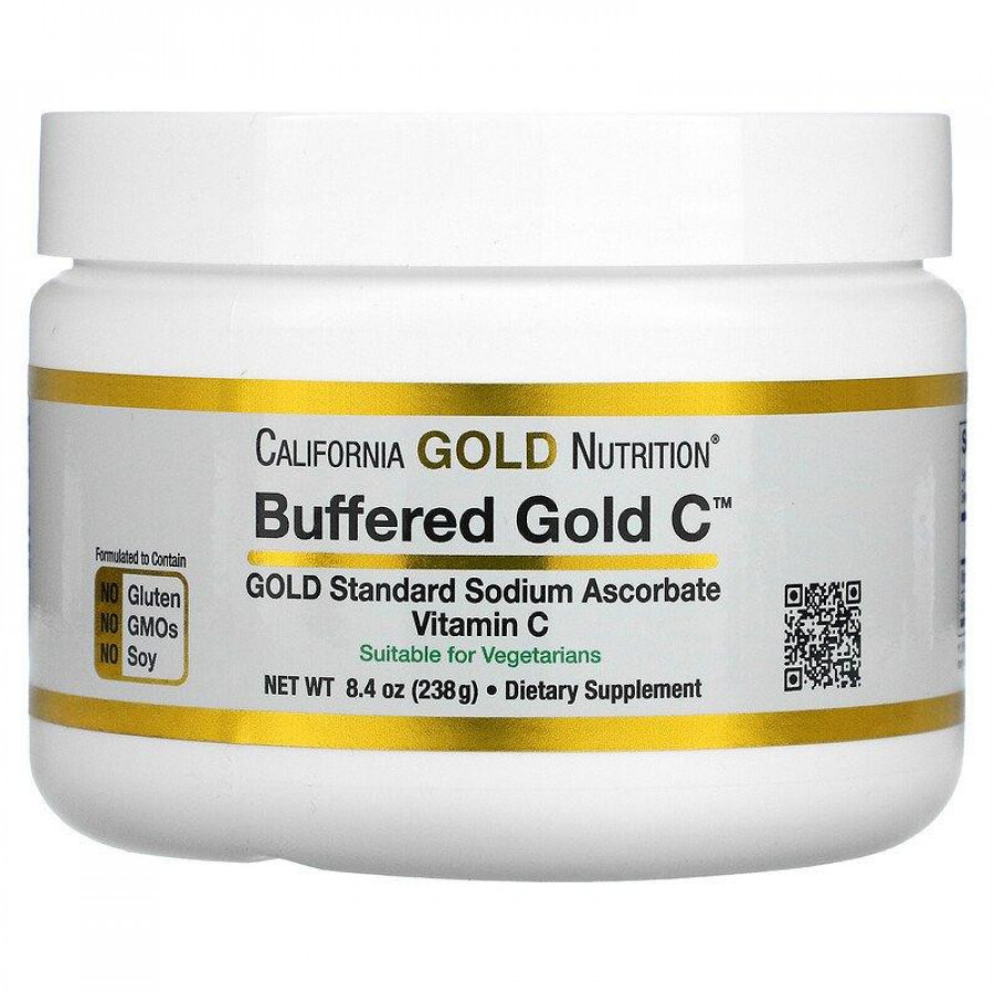 Буферизованный витамин С в форме порошка "Buffered Gold C" California Gold Nutrition, 1000 мг, 238 г