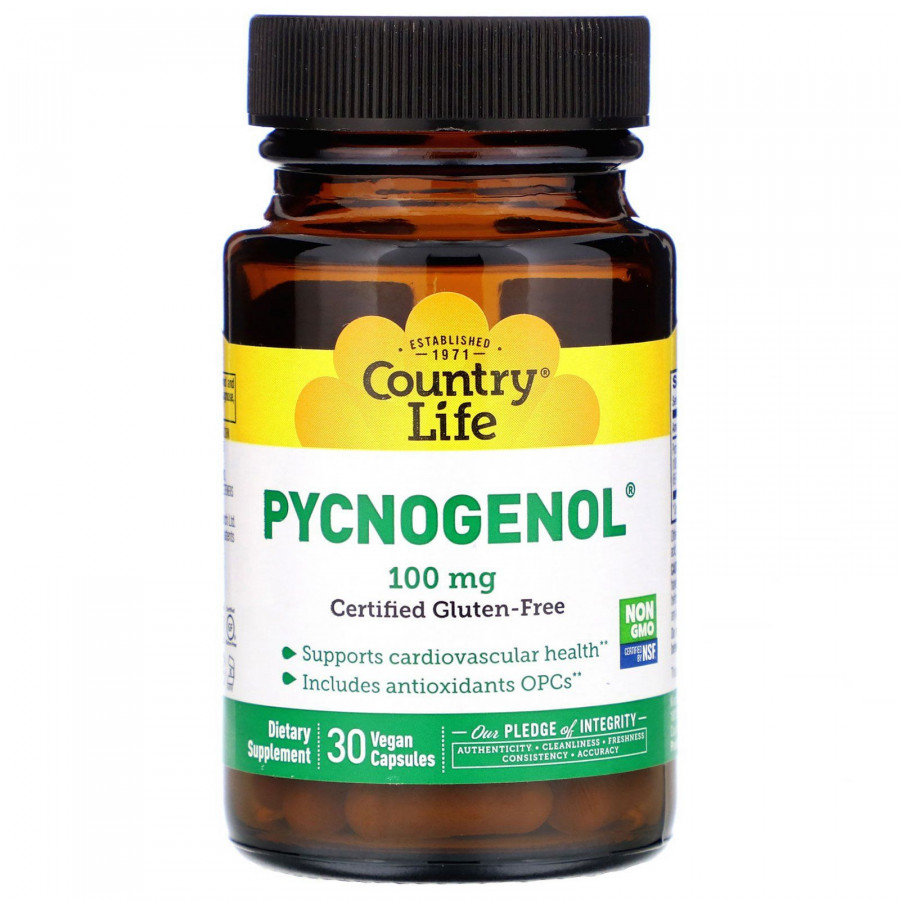 Пикногенол Country Life (Pycnogenol) 100 мг 30 капсул