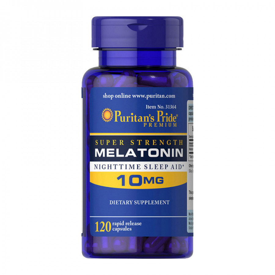 Мелатонин "Melatonin" Puritan's Pride, 10 мг, 120 капсул