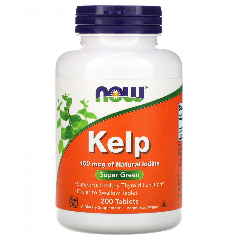 Бурая водоросль Now Foods (Kelp) 150 мкг 200 таблеток