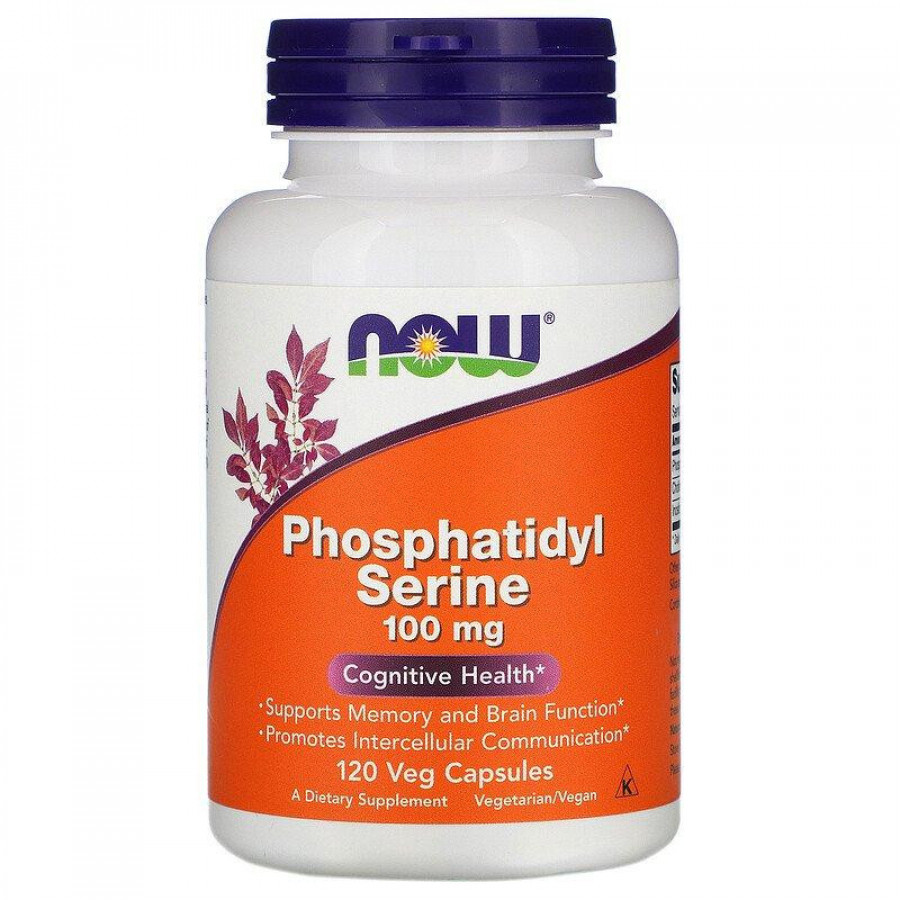 Фосфатидилсерин "Phosphatidyl Serine" 100 мг, Now Foods, 120 капсул