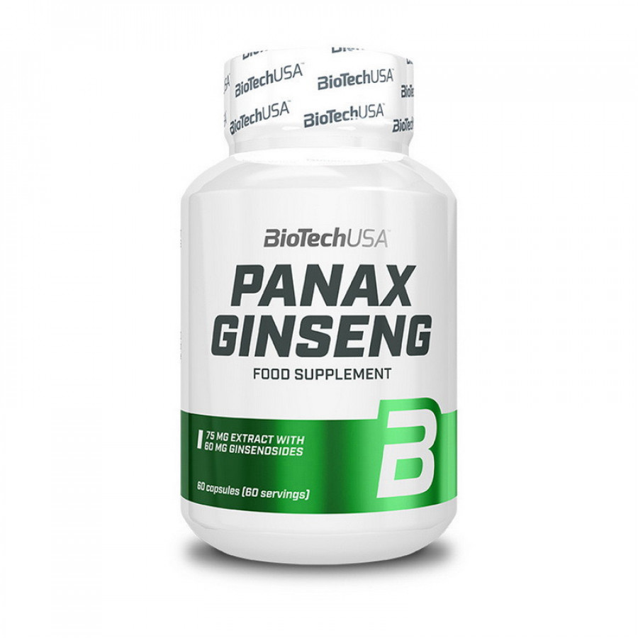 Добавка с корнем женьшеня "Panax Ginseng" BioTech,  60 капсул