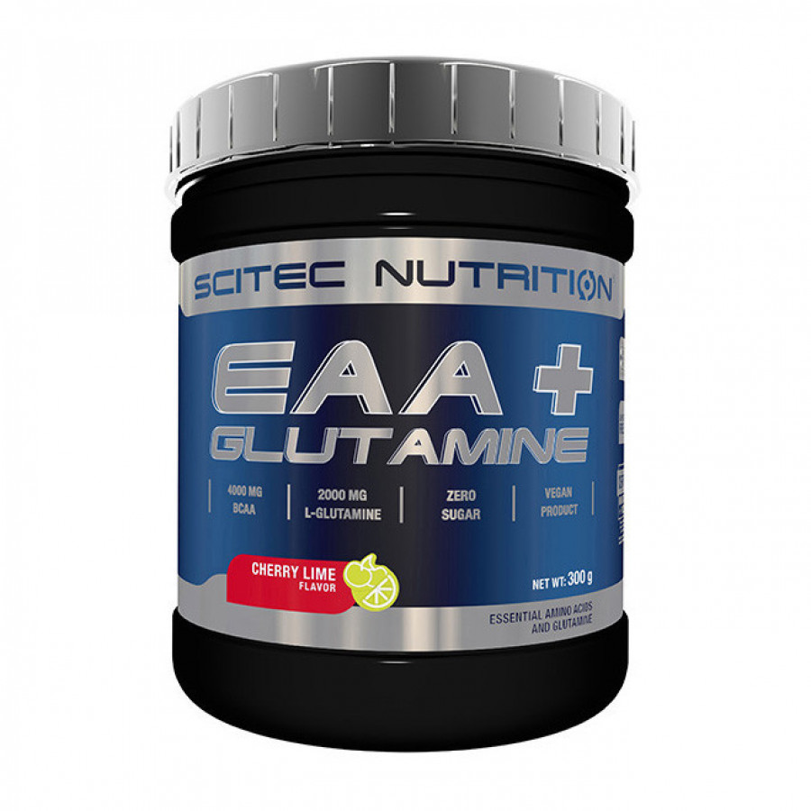 Аминокислоты "EAA + glutamine" Scitec Nutrition, вишня-лайм, 300 г