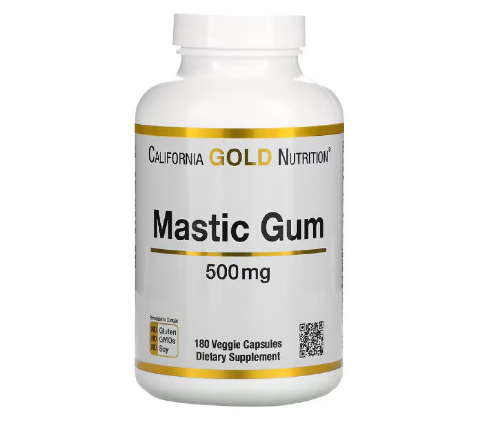 Мастиковая смола "Mastic Gum" California Gold Nutrition, 500 мг, 180 капсул