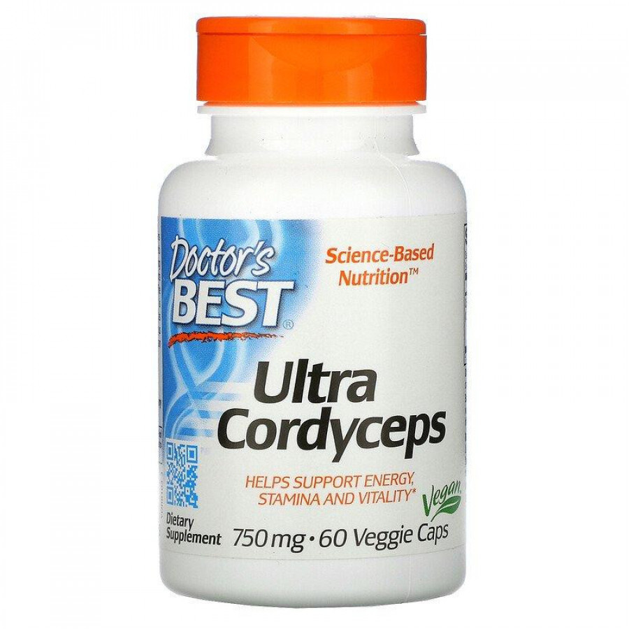 Ультра кордицепс Doctor's Best "Ultra Cordyceps" 750 мг, 60 капсул