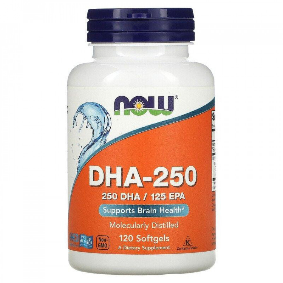 ДГК-250 "DHA-250/125 EPA" Now Foods, 120 капсул