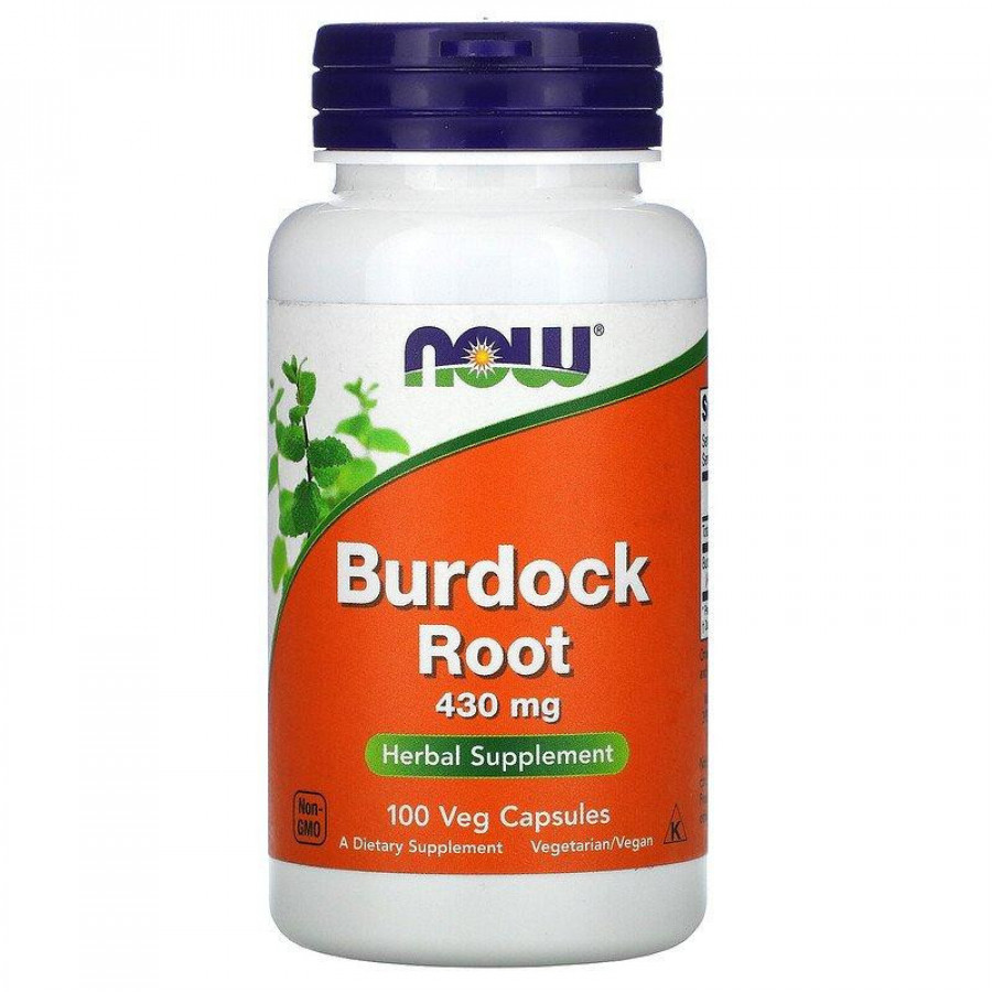 Корень лопуха "Burdock Root" Now Foods, 430 мг, 100 капсул