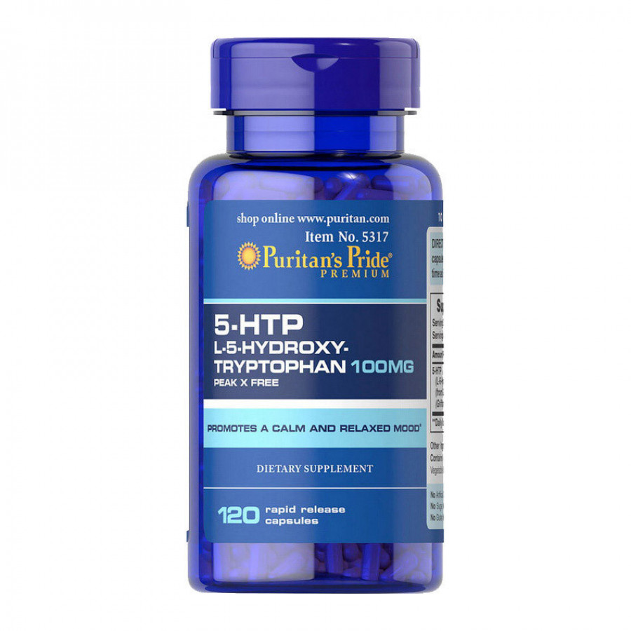 L-5 гидрокситриптофан "5-HTP" Puritan's Pride, 100 мг, 120 капсул
