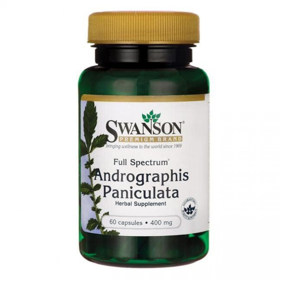 Андрографис для иммунитета Swanson (Full Spectrum Andrographis Paniculata) 400 мг 60 капсул