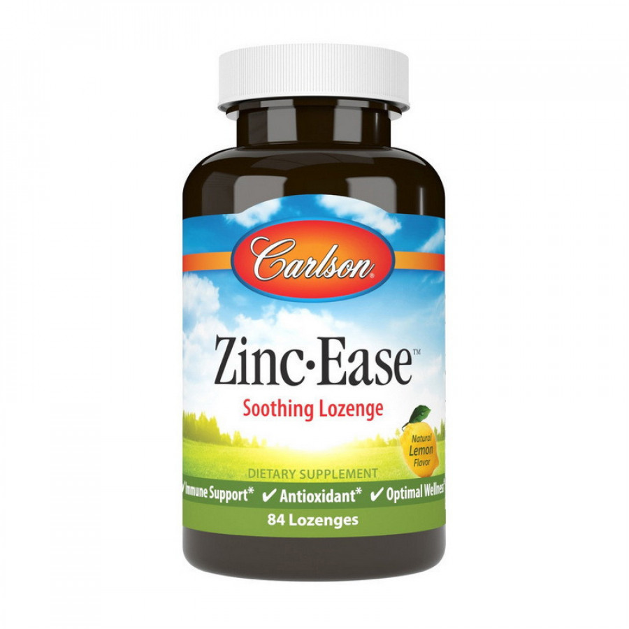 Цинк цитрат "Zinc Ease" Carlson Labs, 10 мг, 84 леденца