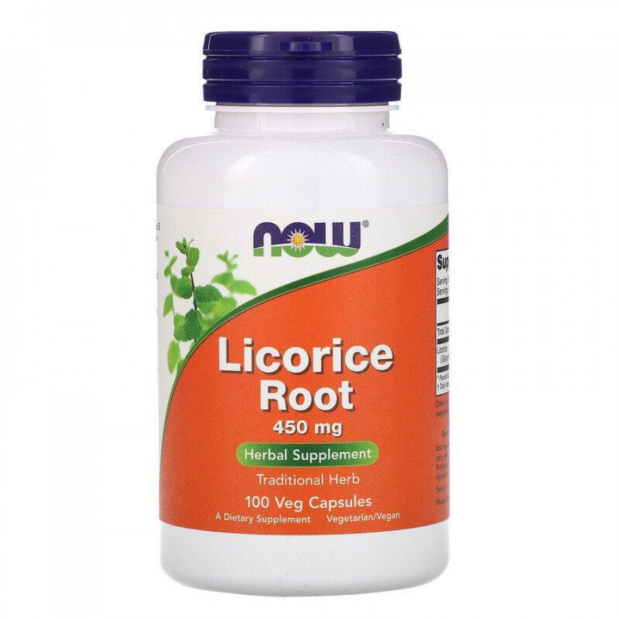 Корень солодки "Licorice Root" Now Foods, 450 мг, 100 капсул