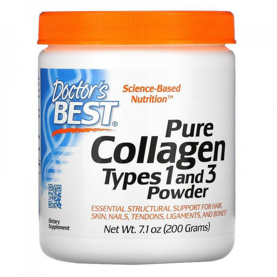 Коллаген 1 и 3 типа "Pure Collagen Types 1 and 3 Powder" Doctor's Best, 200 г