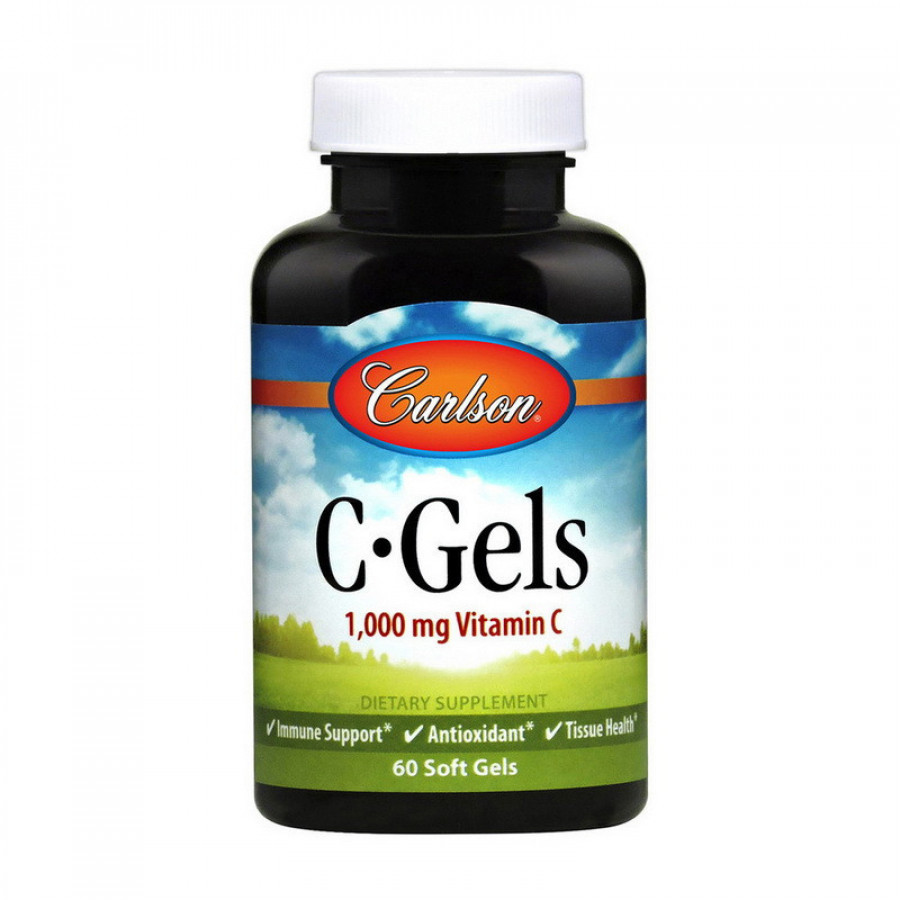 Витамин C-Gels, 1000 мг, Carlson Labs, 60 капсул