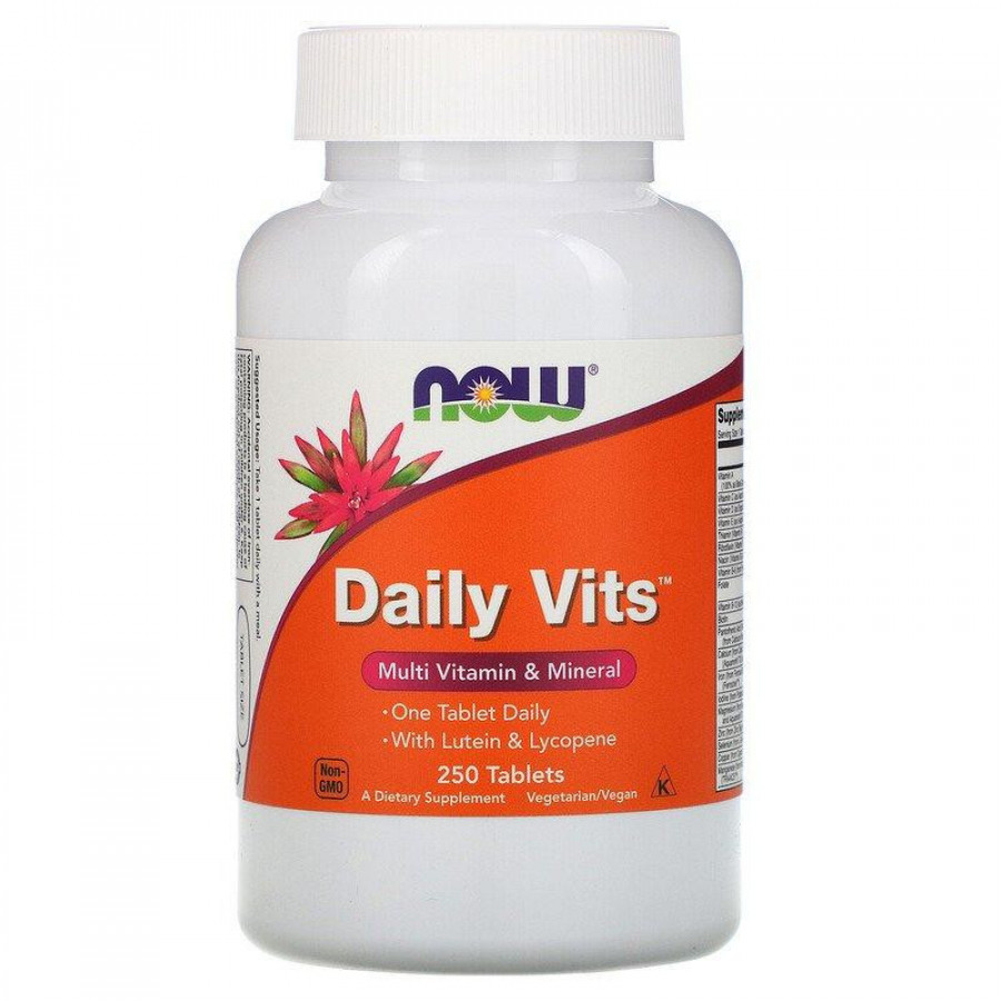 Мультивитамины и минералы, Daily Vits, Now Foods, 250 таблеток