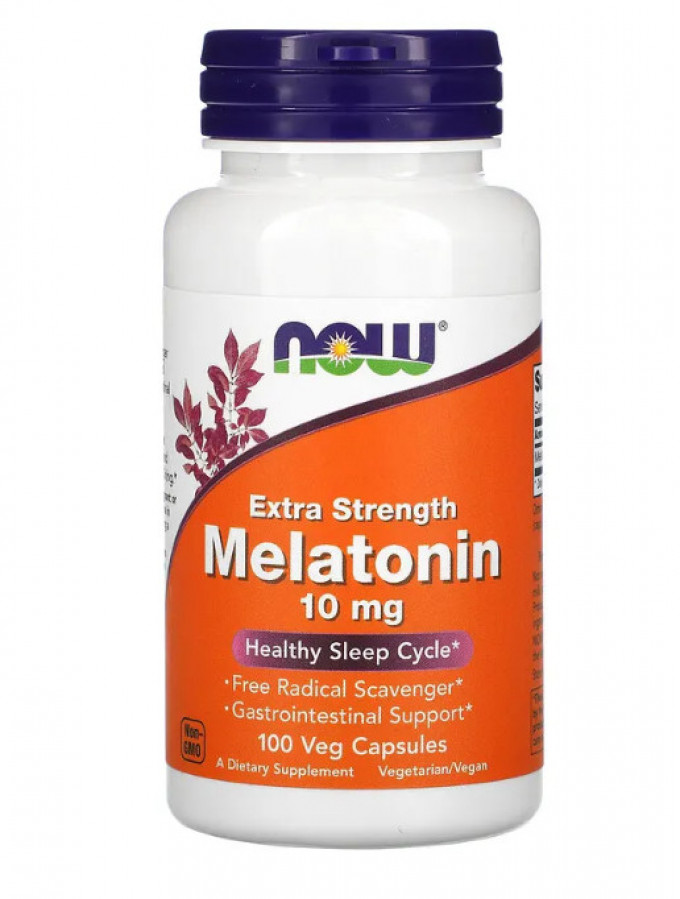 Мелатонин Melatonin, 10 мг, Now Foods, 100 капсул