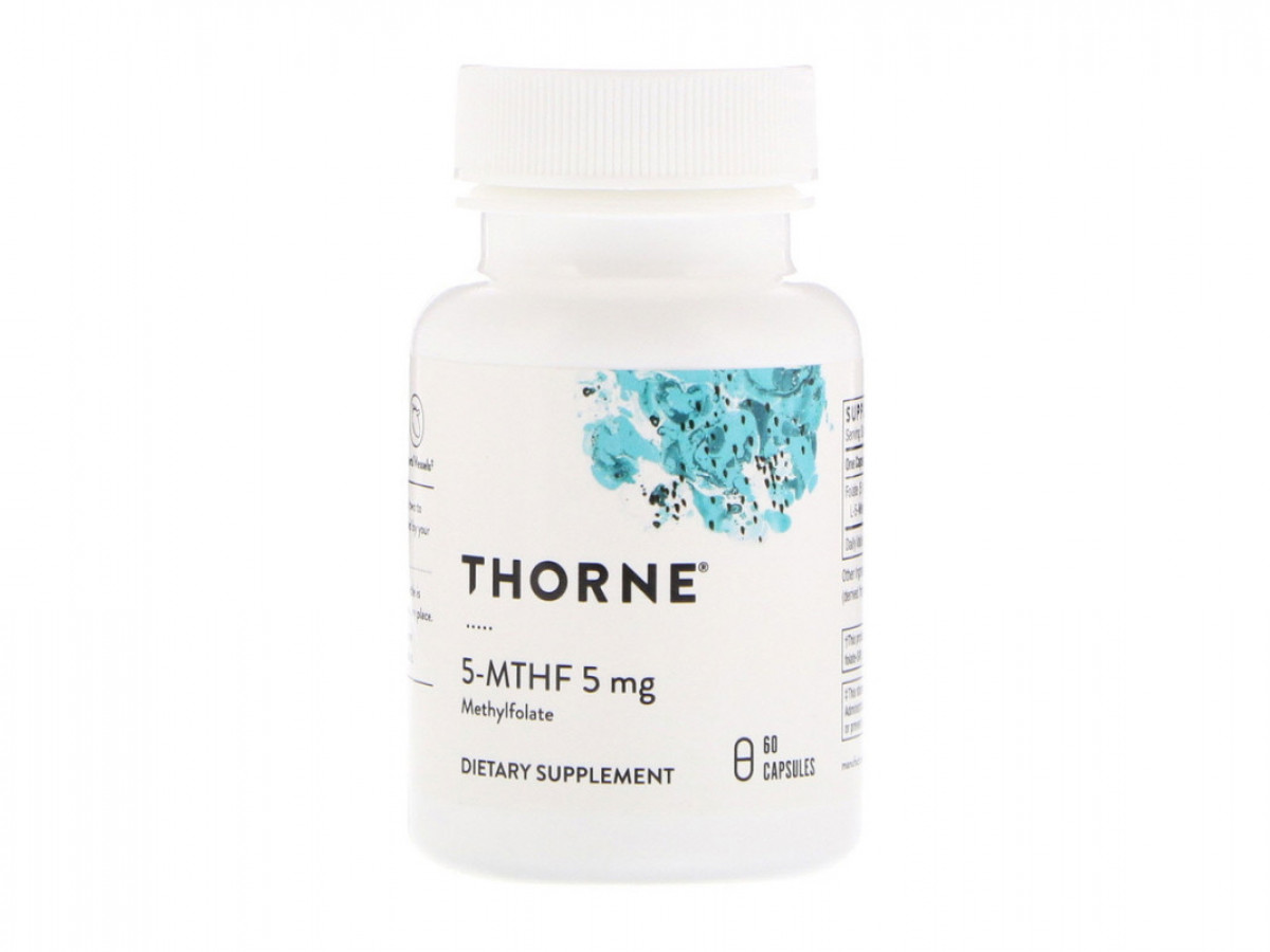 Метилфолат 5-MTHF, Thorne Research, 5 мг, 60 капсул
