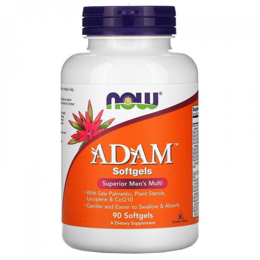 Витамины для мужчин Адам, Now Foods, 90 желатиновых капсул