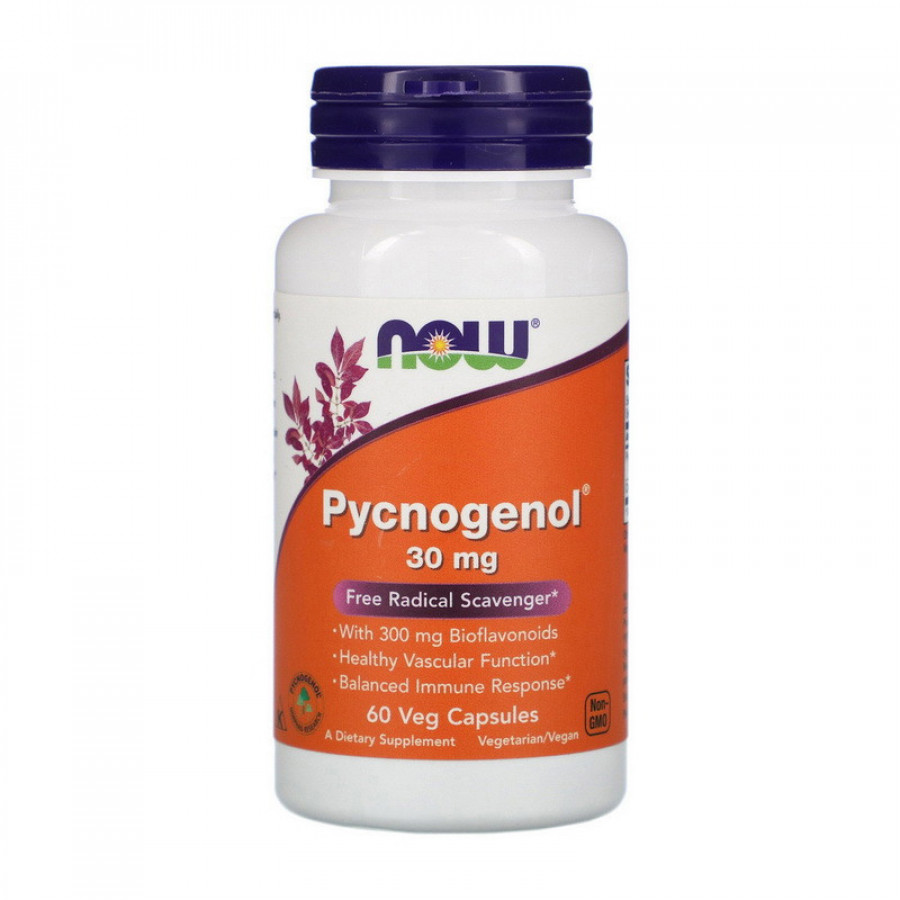 Пигногенол "Pycnogenol" Now Foods, 30 мг, 60 капсул