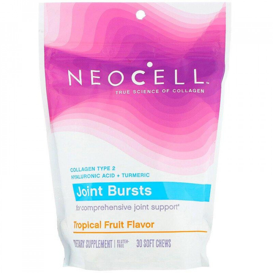 Коллаген тип 2 с тропическим вкусом "Joint Bursts" Neocell, 30 жевательных таблеток