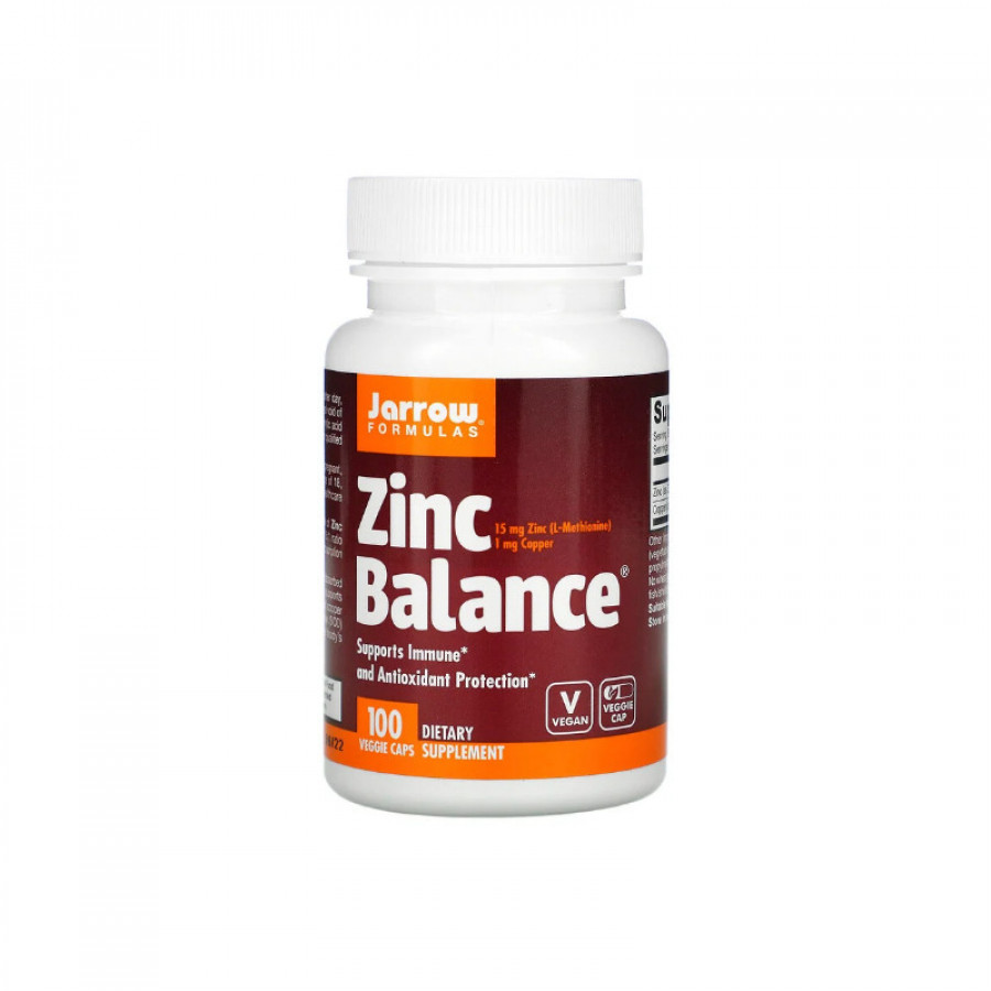 Цинк баланс, Zinc Balance, Jarrow Formulas, 100 капсул