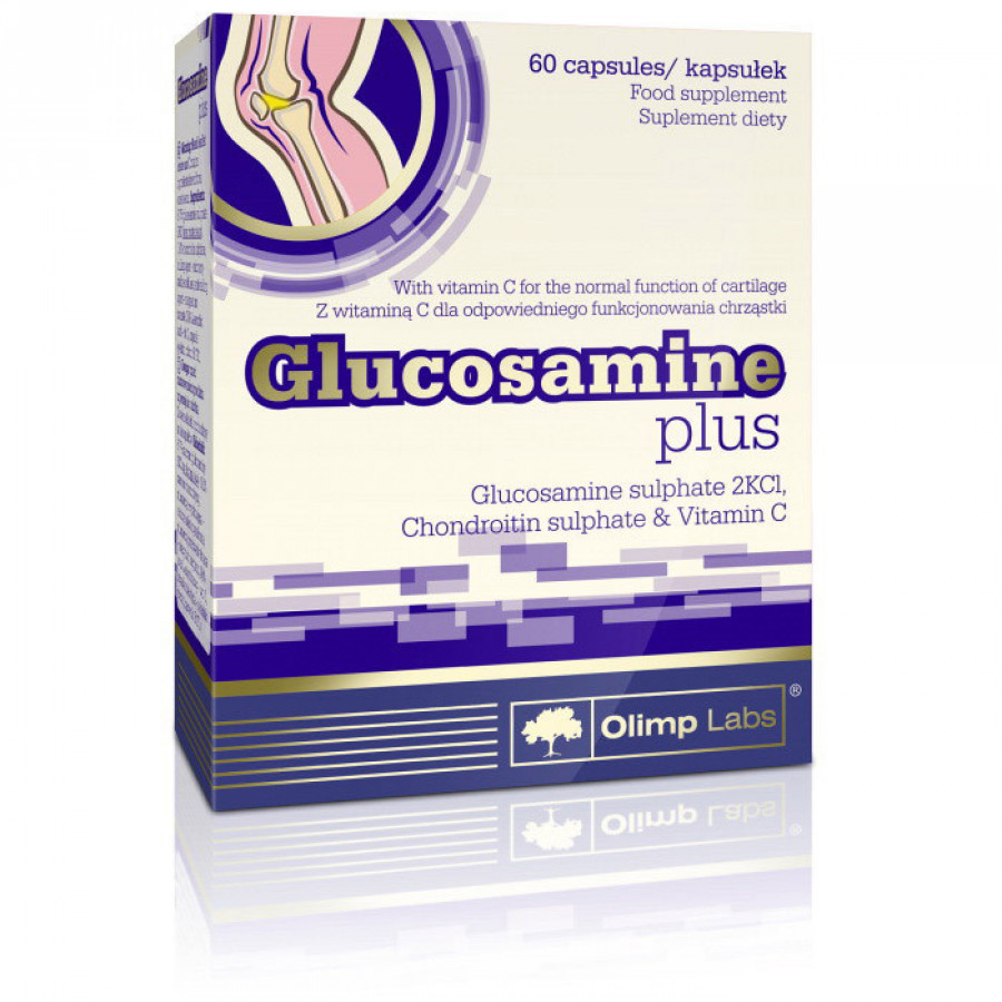 Глюкозамин, хондроитин с витамином С "Glucosamine Plus" OLIMP, 60 капсул