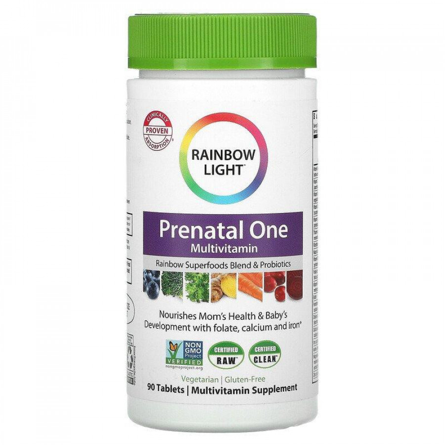 Витамины для беременных "Prenatal One" Rainbow Light, 90 таблеток