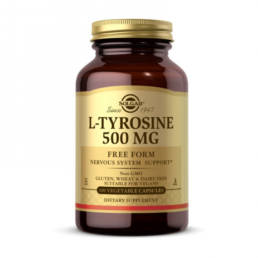 L-тирозин "L-Tyrosine" Solgar, 500 мг, 100 капсул