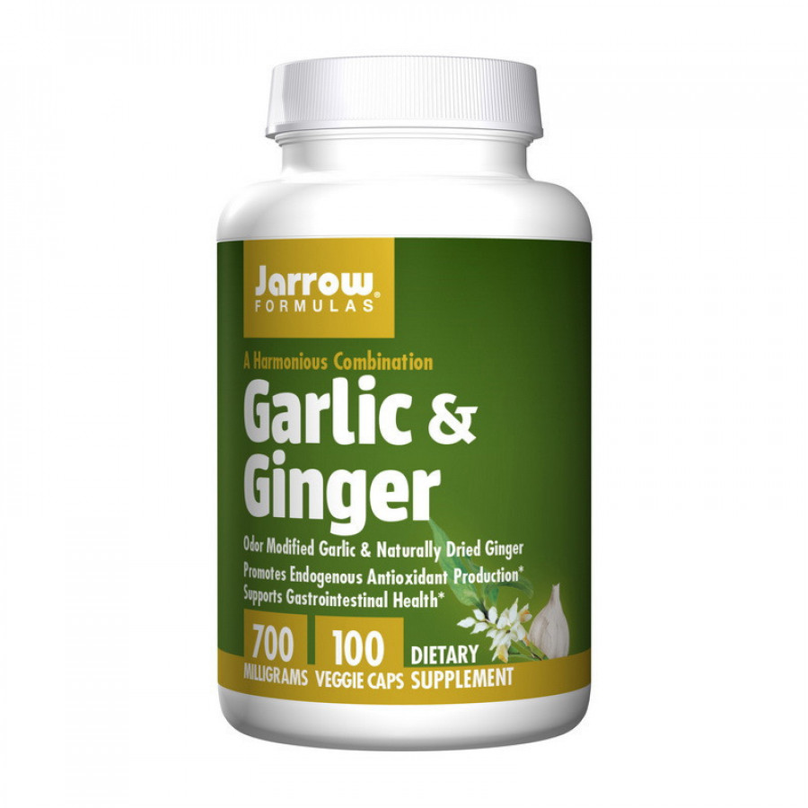 Чеснок с имбирем "Garlic & Ginger" Jarrow Formulas, 100 капсул