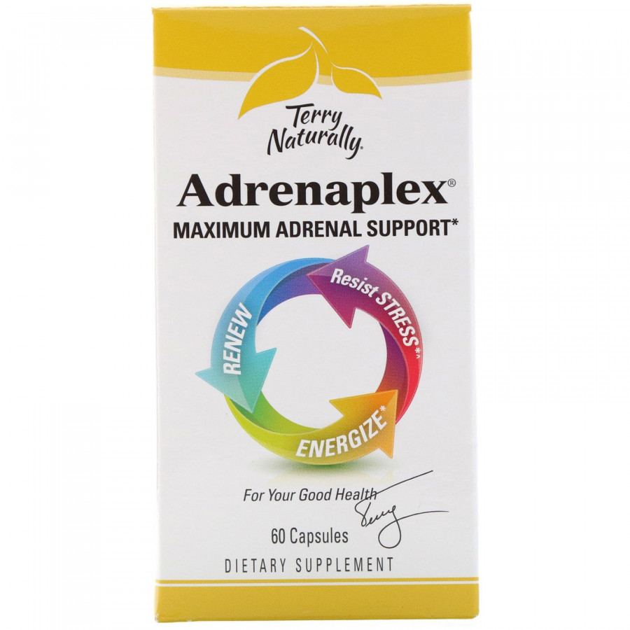 Adrenaplex, Максимальна підтримка наднирників, EuroPharma, Terry Naturally, 60 капсул