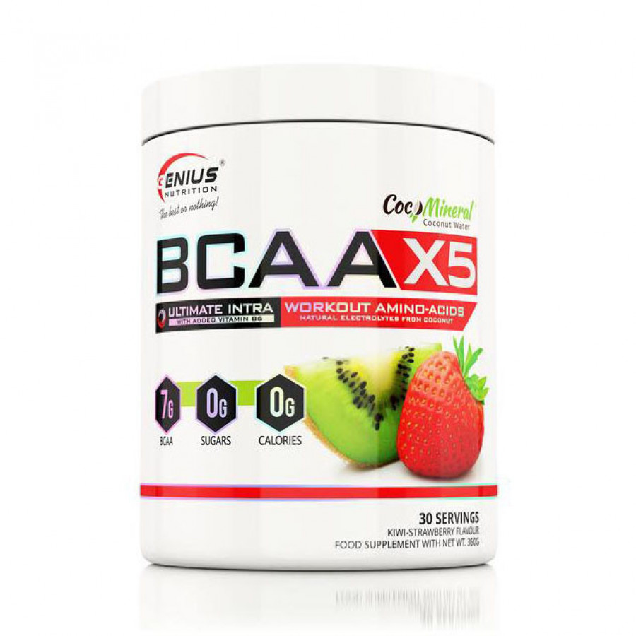 BCAA X5, Genius Nutrition, клубника, 360 г