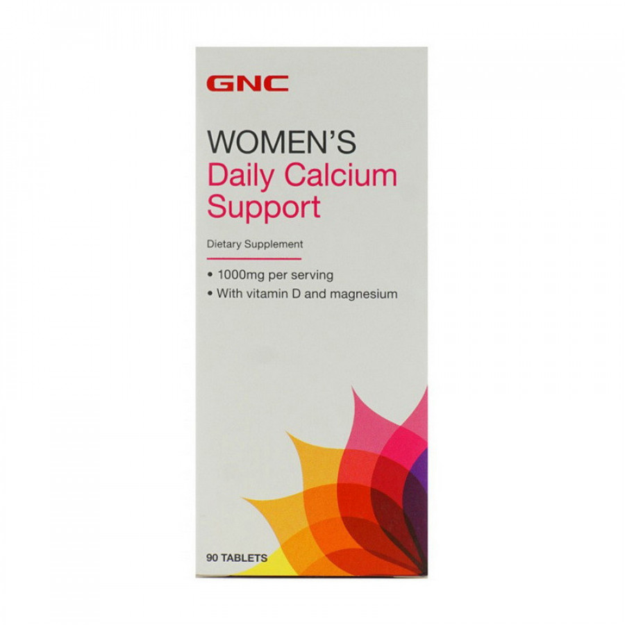 Кальций с витамином С и D для женщин "Women's Daily Calcium Support" GNC, 1000 мг, 90 таблеток