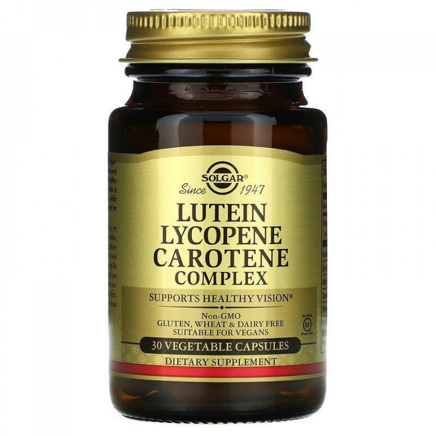 Комплекс лютеина, ликопина и каротина "Lutein Lycopene Carotene Complex" Solgar, 30 капсул