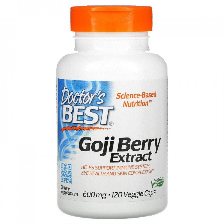 Экстракт ягод годжи "Goji Berry Extract" Doctor's Best, 600 мг, 120 капсул