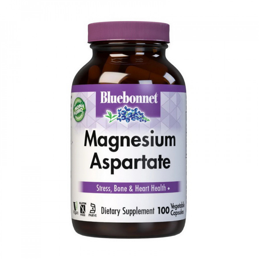 Аспартат магния "Magnesium Asporotate" Bluebonnet Nutrition, 400 мг, 100 капсул