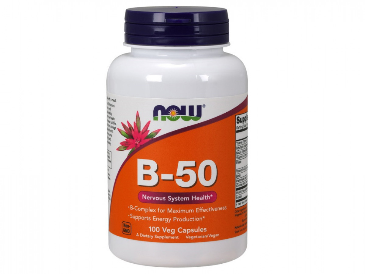 Витамины группы В "B-50" Now Foods, 100 капсул