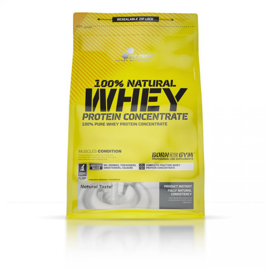 Концентрат сывороточного протеина "100% Natural Whey Protein Concentrate" OLIMP, без вкуса, 700 г