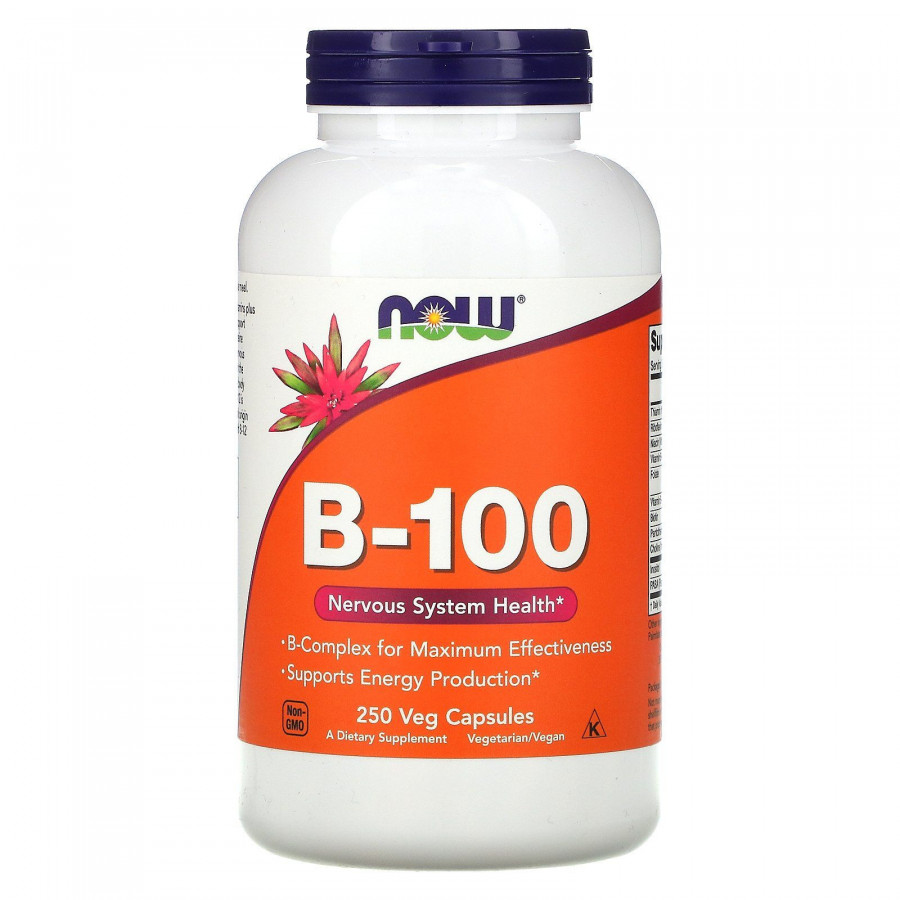 Витамин B-100 Now Foods (Vitamin B-100) 250 вегетарианских капсул