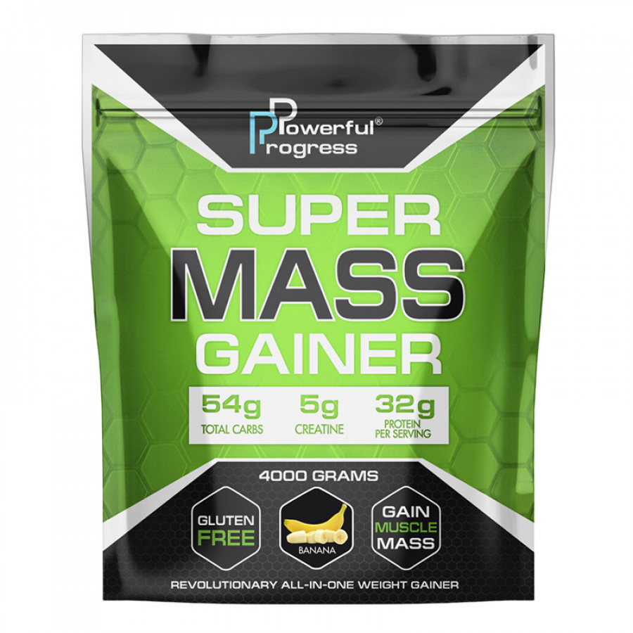 Гейнер Super Mass Geiner, Powerful Progress, ассортимент вкусов, 4000 г