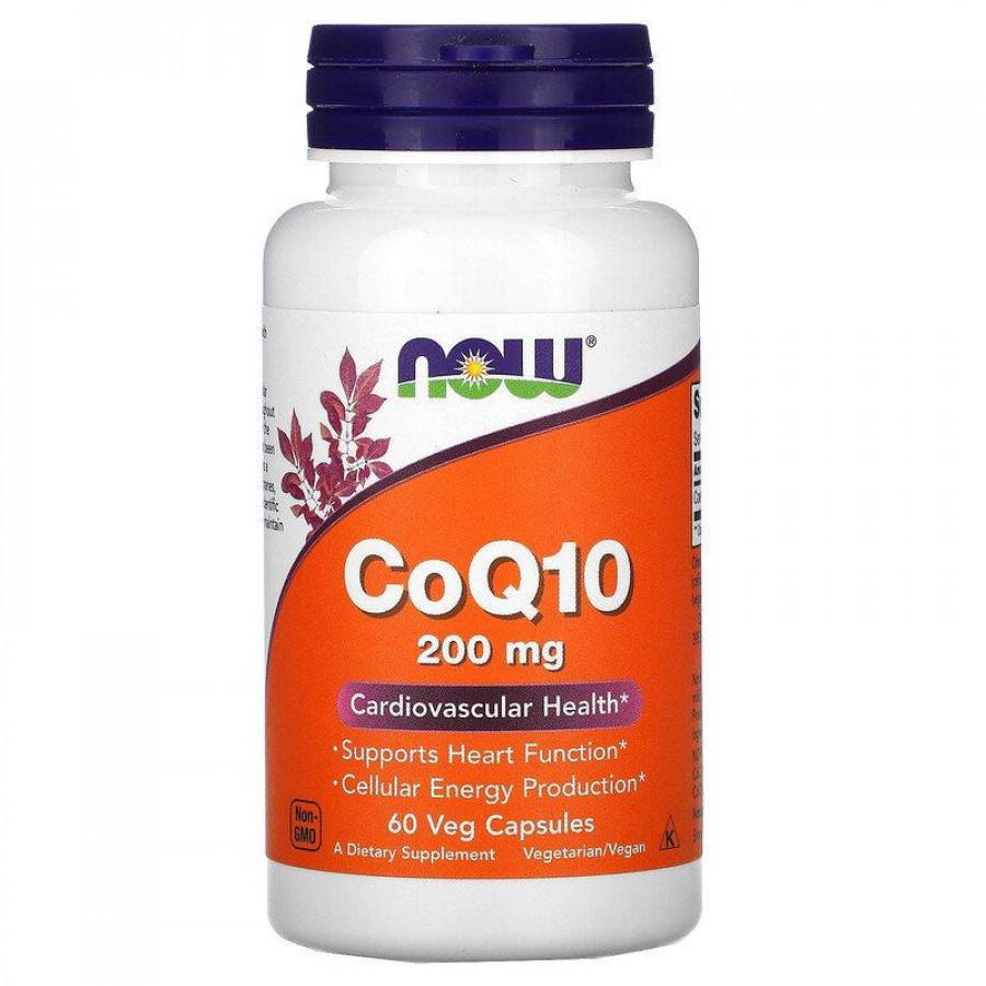 Коэнзим Q10 "CoQ10" Now Foods, 200 мг, 60 капсул