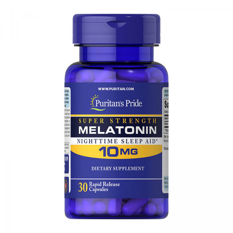 Мелатонин "Melatonin" Puritan's Pride, 10 мг, 30 капсул