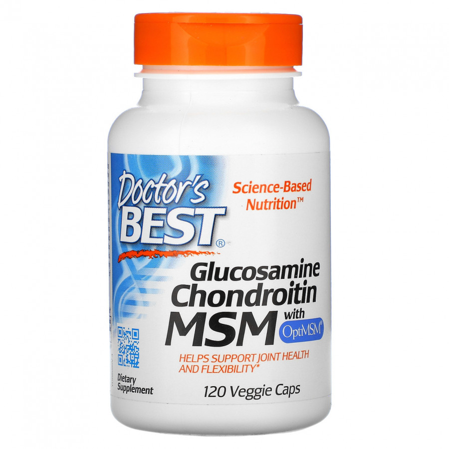 Хондропротекторы "Glucosamine Chondroitin MSM with OptiMSM" Doctor's Best, 120 капсул