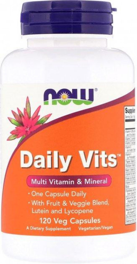 Мультивитамины и минералы "Daily Vits" Now Foods, 120 капсул